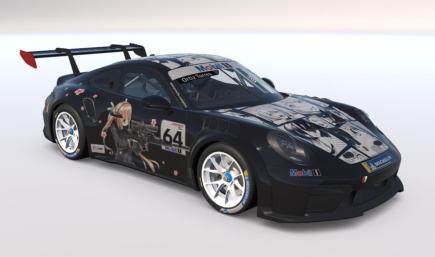 Anime Girl Itasha Gold Snipe Porsche 911 Cup (992.2)