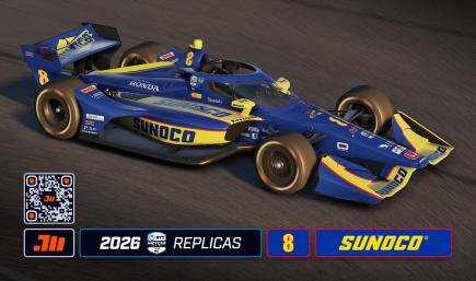 2026 Kyffin Simpson #8 Sunoco IndyCar with Custom Number