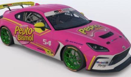 Pink Pepto Bismol paint