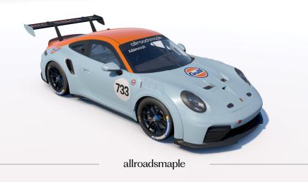1970 JWA Porsche Gulf Oil - Daytona & LeMans - Tribute - Porsche 992.2 GT3 Cup Car