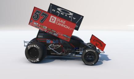 Red and black sprint car 