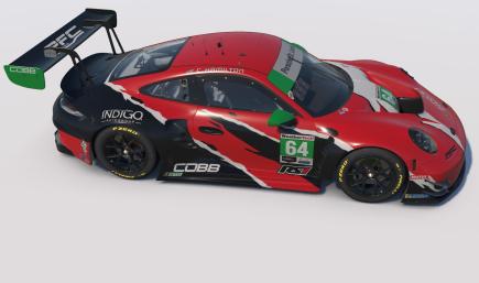 Chris Hamilton Porsche 911 GT3R with updated livery