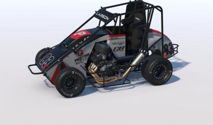 Kyle Larson 2025 Tulsa Micro Sprint non wing