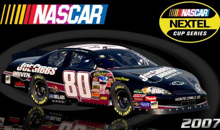 #80 Aric Almirola 2007 Joe Gibbs Driven Chevrolet Monte Carlo SS Sim stamped number