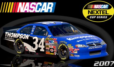 #34 Stanton Barrett 2007 Thompson Metal Dodge Avenger COT Sim Stamped Number