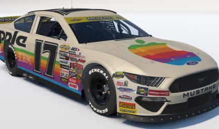 Retro Apple/Nike ARCA Ford Mustang