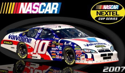 #10 Scott Riggs 2007 Valvoline Dodge Charger Sim Stamped Number