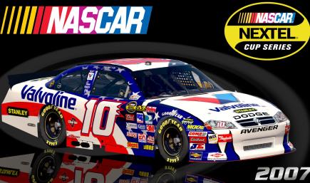 #10 Scott Riggs 2007 Valvoline Dodge Avenger COT Sim Stamped Number