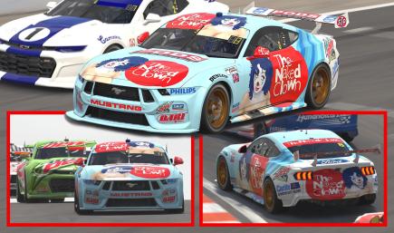 V8 Supercar Mustang Naked Clown