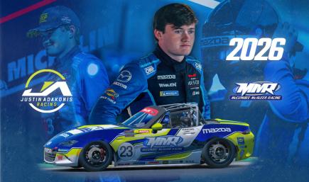 Justin Adakonis 2026 Whelen Mazda MX-5 Cup Scheme