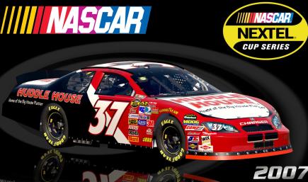 #37 Bill Elliott 2007 Huddle House Dodge Charger Sim Stamped Number