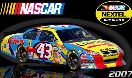 #43 Bobby Labonte 2007 Cheerios Dodge Avenger COT Sim Stamped Number