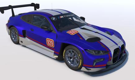 Blue Satin with Dual White Stripes