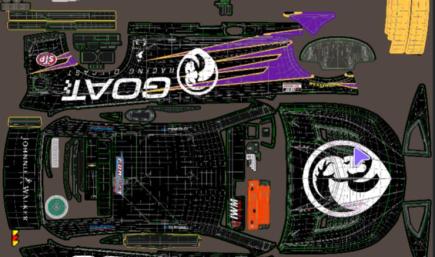 GOAT Racing Diecast Black/Purple/Gold 43Racing Chavorlet League CJ