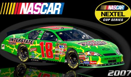 #18 JJ Yeley 2007 Interstate Batteries Chevrolet Monte Carlo SS Sim Stamped Number