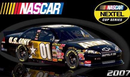 #01 Regan Smith 2007 US Army Impala SS COT Sim Stamped Number
