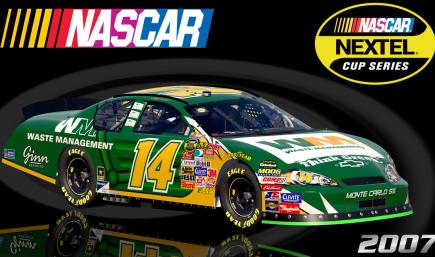 #14 Sterling Marlin 2007 Waste Management Chevrolet Monte Carlo SS Sim Stamped Number