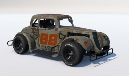 Camo BRCC ZS Motorsports legend car 