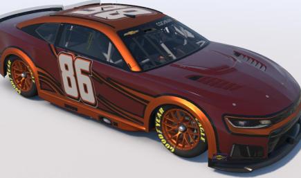 Simple Metallic Orange and Maroon