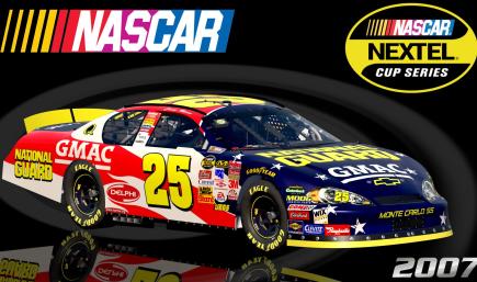 #25 Casey Mears 2007 National Guard Chevrolet Monte Carlo SS Sim Stamped Number