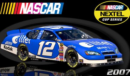 #12 Ryan Newman 2007 Alltel Dodge Charger Sim Stamped Number