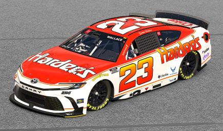 Bubba Wallace #23 Hardees Throwback Concept