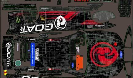 GOAT Racing Diecast Ford Mustang Black Camo CUP League Bud