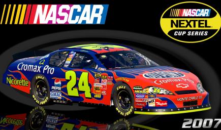 #24 Jeff Gordon 2007 DuPont Cromax Pro Chevrolet Monte Carlo SS Sim Stamped Number