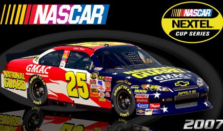 #25 Casey Mears 2007 National Guard Impala SS COT Sim Stamped Number