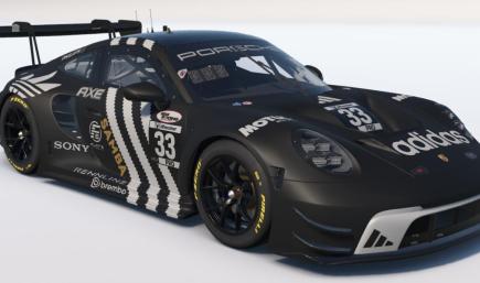 Adidas Black and White Samba Porsche 911 GT3 R (992)