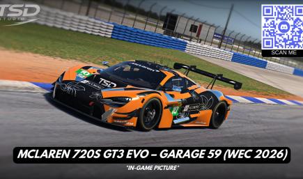 McLaren 720S GT3 EVO – Garage 59 #10 (WEC 2026)