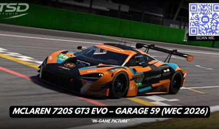 McLaren 720S GT3 EVO – Garage 59 #58 (WEC 2026)