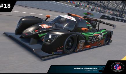 #18 Forbush Performance Ligier JS P320 LMP3 2026 IMSA VP Racing SportsCar Challenge (With Names and Flag)