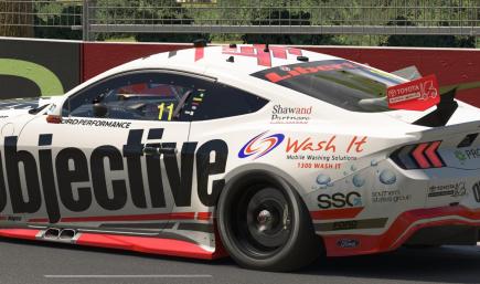 Objective Racing SCT Motorsports Supercars Ford Mustang Gen 3 (white variant)