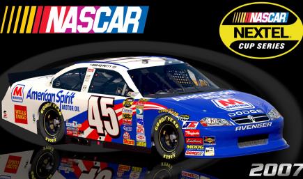 #45 Kyle Petty 2007 Marathon American Spirit Motor Oil Avenger COT