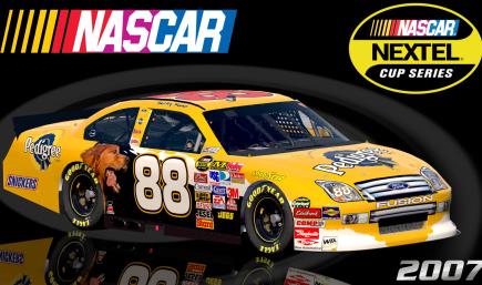 #88 Ricky Rudd 2007 Pedigree Ford Fusion COT Sim Stamped Number