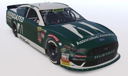 SCSRA Christopher Bishop Assoc. Insurance ARCA Ford Mustang (Sim Stamped)