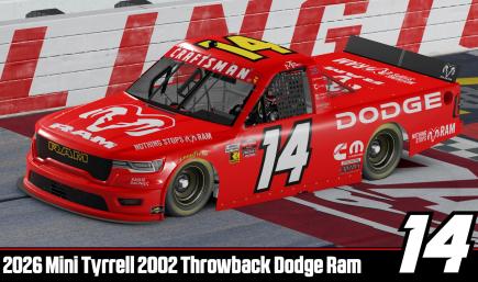 2026 Mini Tyrrell Throwback 2002 Dodge Ram (No #)