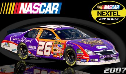 #26 Jamie McMurray 2007 Crown Royal Chad Provo Ford Fusion