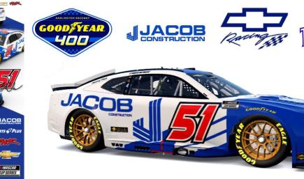 2026 RWR Cody Ware / Jacob Construction Chevrolet Camaro ZL1 at Darlington. 