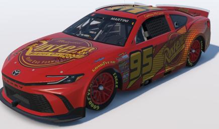 Disney Pixar Car Lightning McQueen Toyota Camry (Sim Stamped Number)