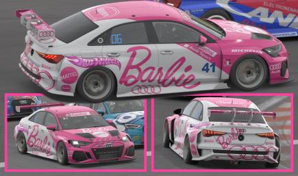 TCR Audi RS3 TGA Barbie