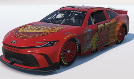 Disney Pixar Cars Lightning McQueen Camry Centered Number (Custom Number)