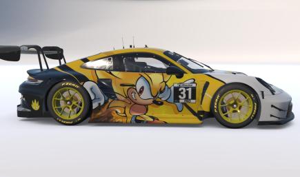 Super Sonic The Hedgehog - Porsche GT3