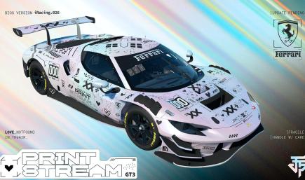 Ferrari 296 GT3 Print Stream