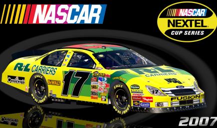 #17 Matt Kenseth 2007 R&L Carriers Ford Fusion Sim Stamped Number