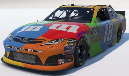 Kyle Busch 2017 M&Ms COT Toyota Camry Custom Number