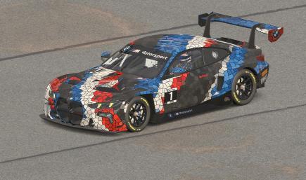 Mosaique BMW Motorsport colours BMW M4 GT3