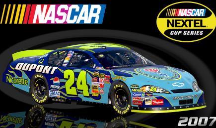 #24 Jeff Gordon 2007 Department of Defense DuPont Chevrolet Monte Carlo SS Sim Stamped Number