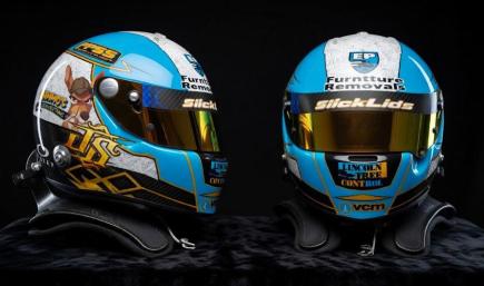 Jake Solly’s striking custom helmet